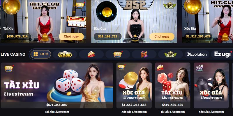 Casino là sảnh cược nổi bật và thu hút tại nhà cái WINVN SA