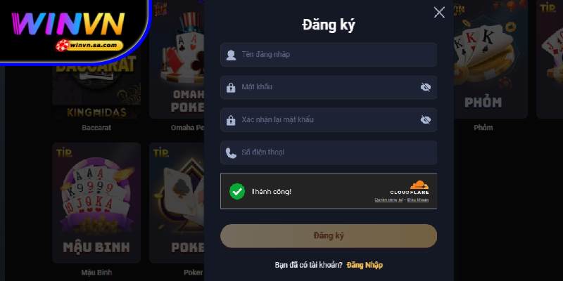 Trang chủ 45 Đăng ký WINVN dễ dàng, chỉ vài phút là có ngay tài khoản