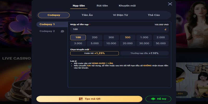 Hướng dẫn các cách nạp tiền nhanh chóng tại WINVN 1 Nạp tiền WINVN SA bằng codepay là hình thức phổ biến nhất hiện nay