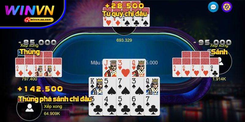 Trải nghiệm bàn chơi Mậu Binh hiện đại tại WINVN