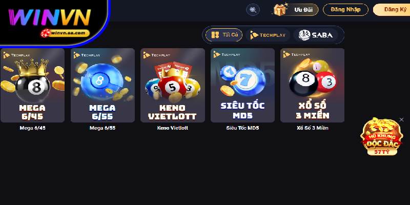 Xổ số WINVN hội tụ đủ trò chơi từ truyền thống đến quốc tế